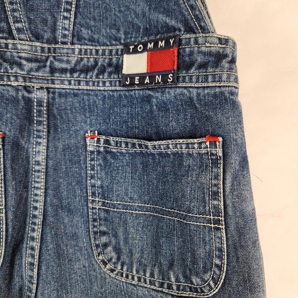 Tommy Hilfiger Kids Boys Vintage 2003 Bib Overalls Size 4 Tommy Jeans Flag - Picture 7 of 12